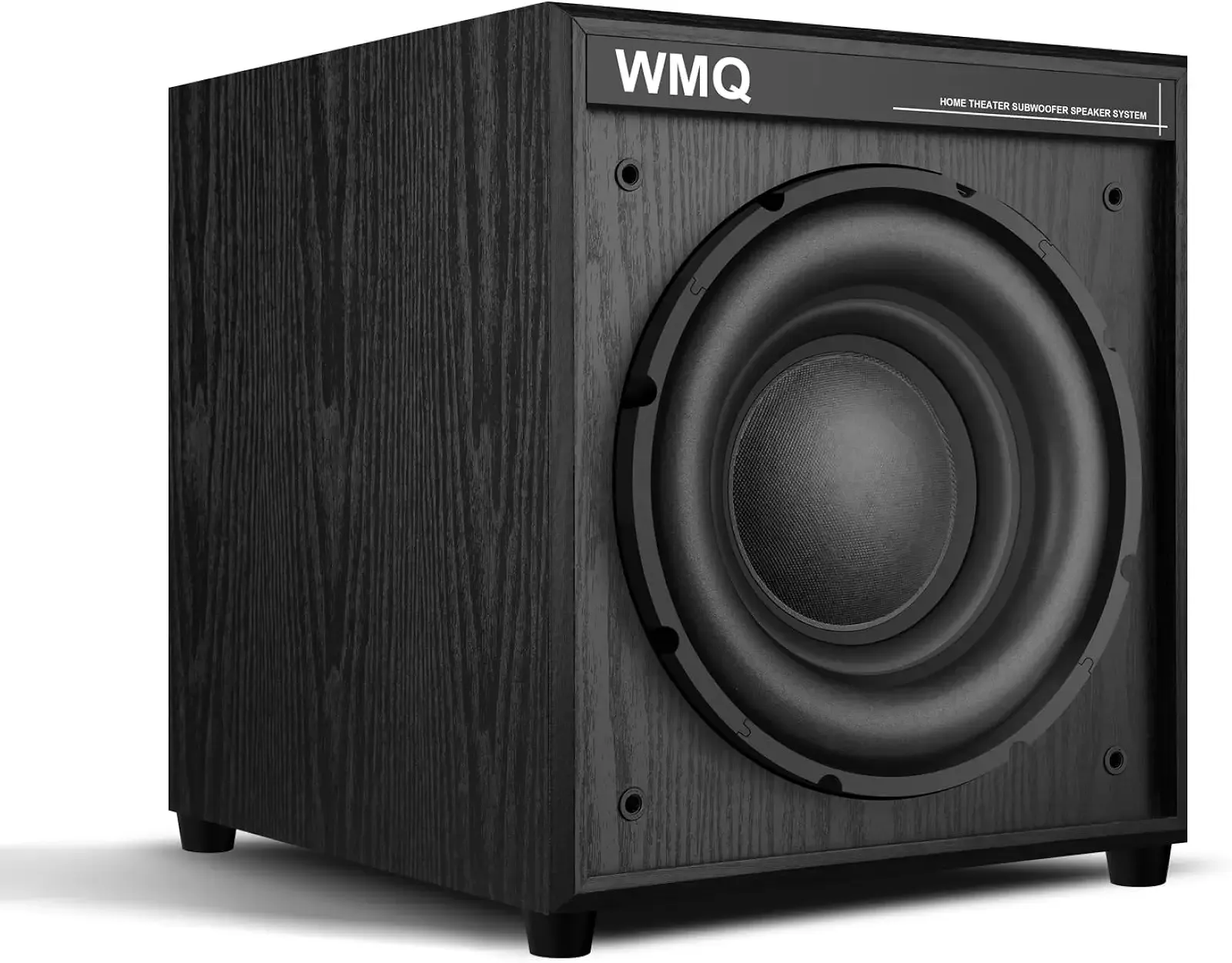 WMQ 10" Powered Home Subwoofer, 300W RMS, High-Fidelity Bass, MDF Enclosure with Heat Sink
