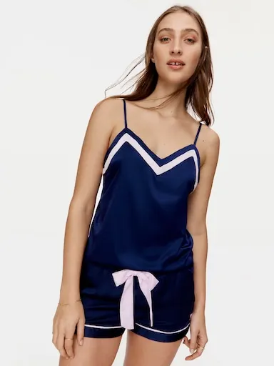 Navy Tux Luxe Satin Cami