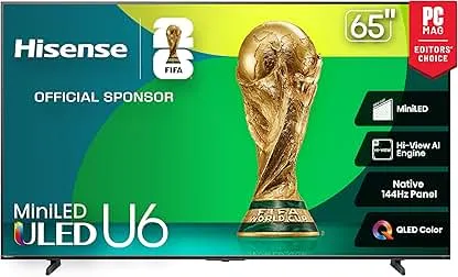 Hisense 65" Class U6 Series Mini-LED 4K UHD Smart Fire…