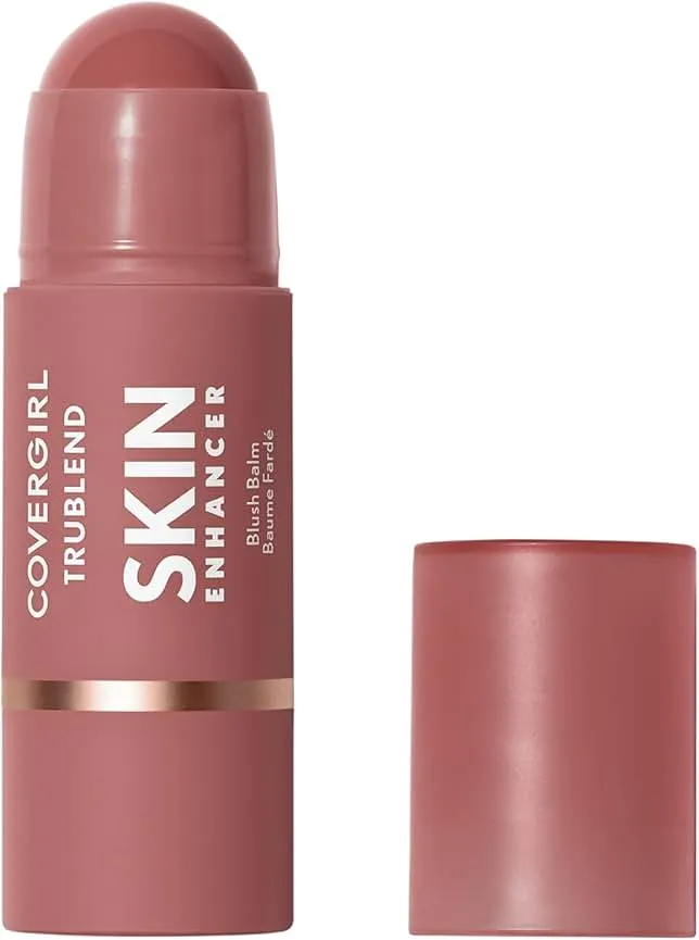COVERGIRL Trublend Skin Enhancer Blush Balm Stick, Vegan Formula, Easy to Use, Glides on Effortlessly, Non-Greasy, Doesn't Crease - 250 Sleepy Mauve (Bright, Cool Mauve)
