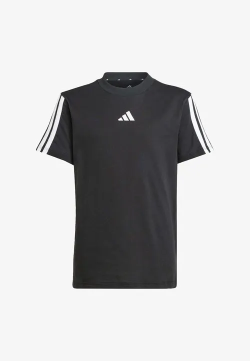JUNIOR STRPES TEE UNISEX - T-skjorte til trening - black white