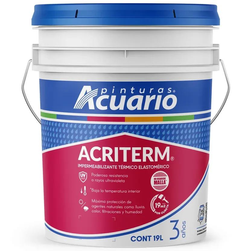Impermeabilizante Acuario Acriterm Terracota 3 Años 19 L