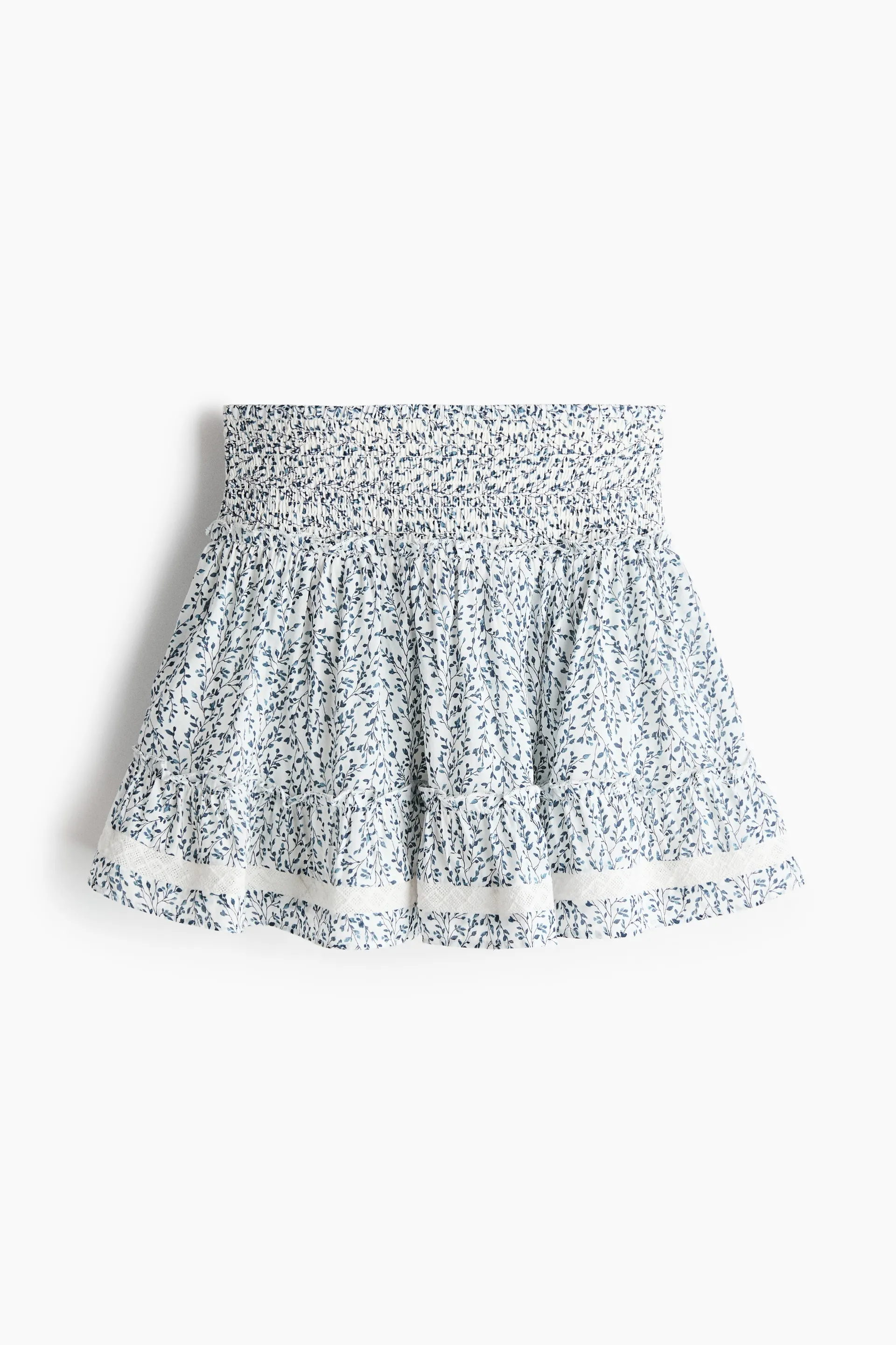 Tiered viscose-blend skirt