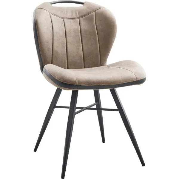 Eetkamerstoel Tantini microvezel taupe