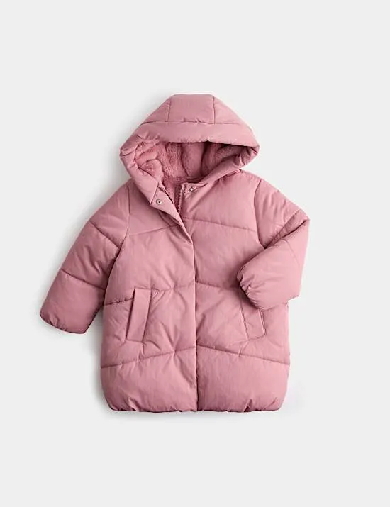 Longline Hooded Padded Jacket (2-8 Yrs)