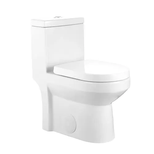 Liberty 10 in. Rough In 1-Piece 1.1/1.6 GPF Dual Flush Round Toilet in White