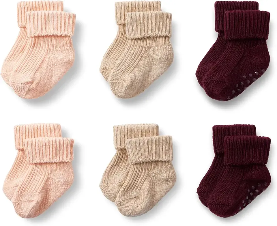 x Sofia Grainge Unisex Toddlers and Babies' Knitted Turn Cuff Socks, 6 Pairs