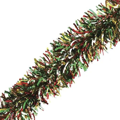 Enchanted Forest® 12' Multicolor Wavy Tinsel Christmas Garland