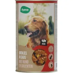 Natvoer voor honden Adult Brokjes in saus 1,24 kg Rund