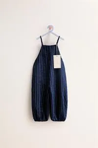 ZARA TIMELESS - STRIPED LONG DUNGAREES