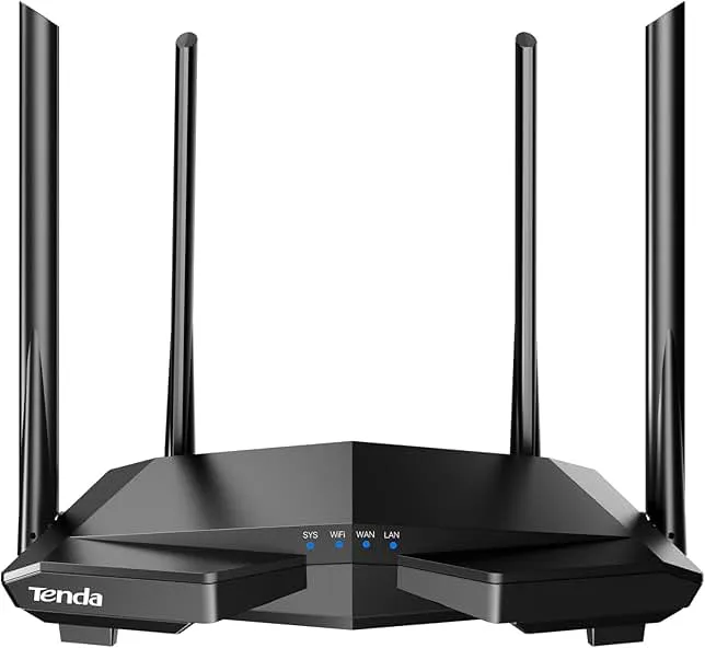 Tenda AC1200 Smart WiFi Router, High Speed Dual Band Wireless Internet Router with Smart APP, 4 x 100 Mbps Fast Ethernet Ports, Supports Guest WiFi, Access Point Mode, IPv6 and Parental Controls(AC6)