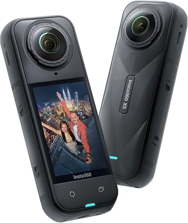 Insta360 X5 - Waterproof 8K 360° Action Camera, Leading Low Light, Invisible Selfie Stick Effect, Rugged and Replaceable Lens, 3-Hour Battery, Built-in Wind Guard, Stabilization, Triple AI Chip Design