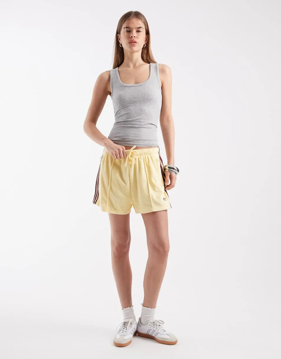 adidas Originals terry towel shorts in yellow