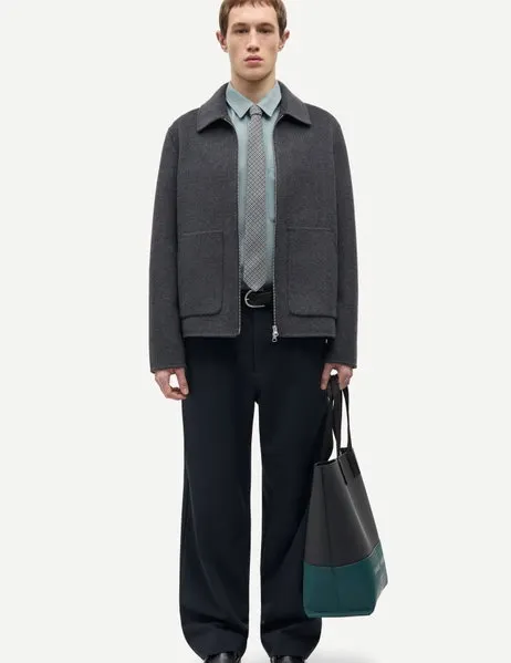 Sapaulo Two-way Zip Jacket 15772 Dark Grey Mel.