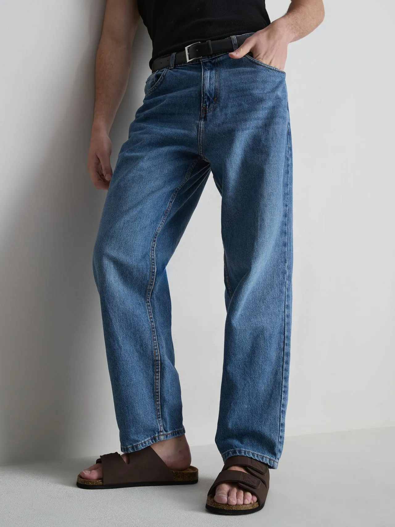 Jean taille haute décontracté