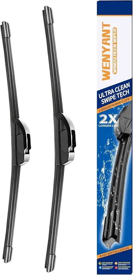 24" + 24" Replacement For Dodge Ram 1500 2500 3500 2003-2008 new Ram 1500 2019-2022 Front Windshield Wiper Blade Original Equipment J/U Hook Blades 2 Pack