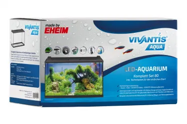 VIVANTIS LED-Aquarium Komplettset 80 weiß