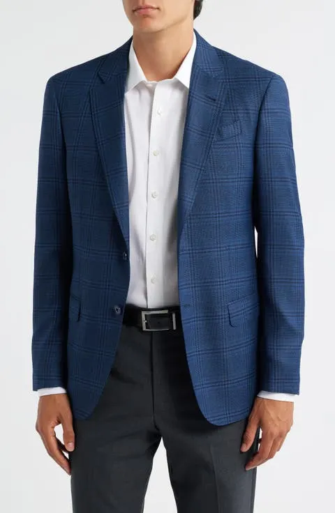 G-Line Textured Navy Check Sport Coat