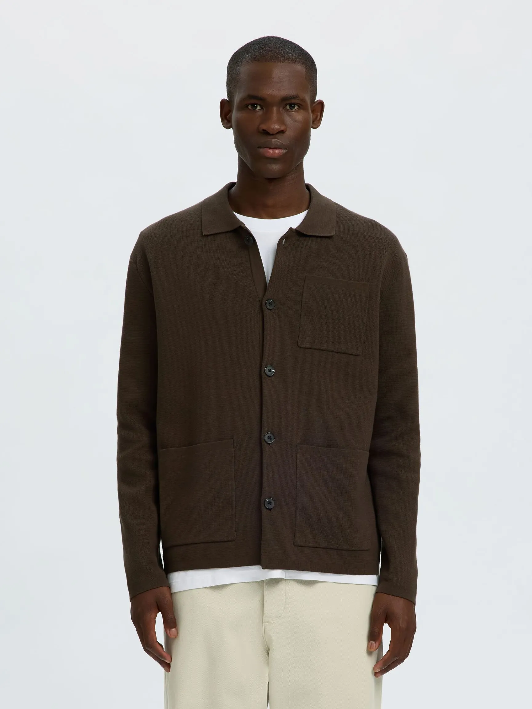 RELAXED FIT STRIKKET CARDIGAN