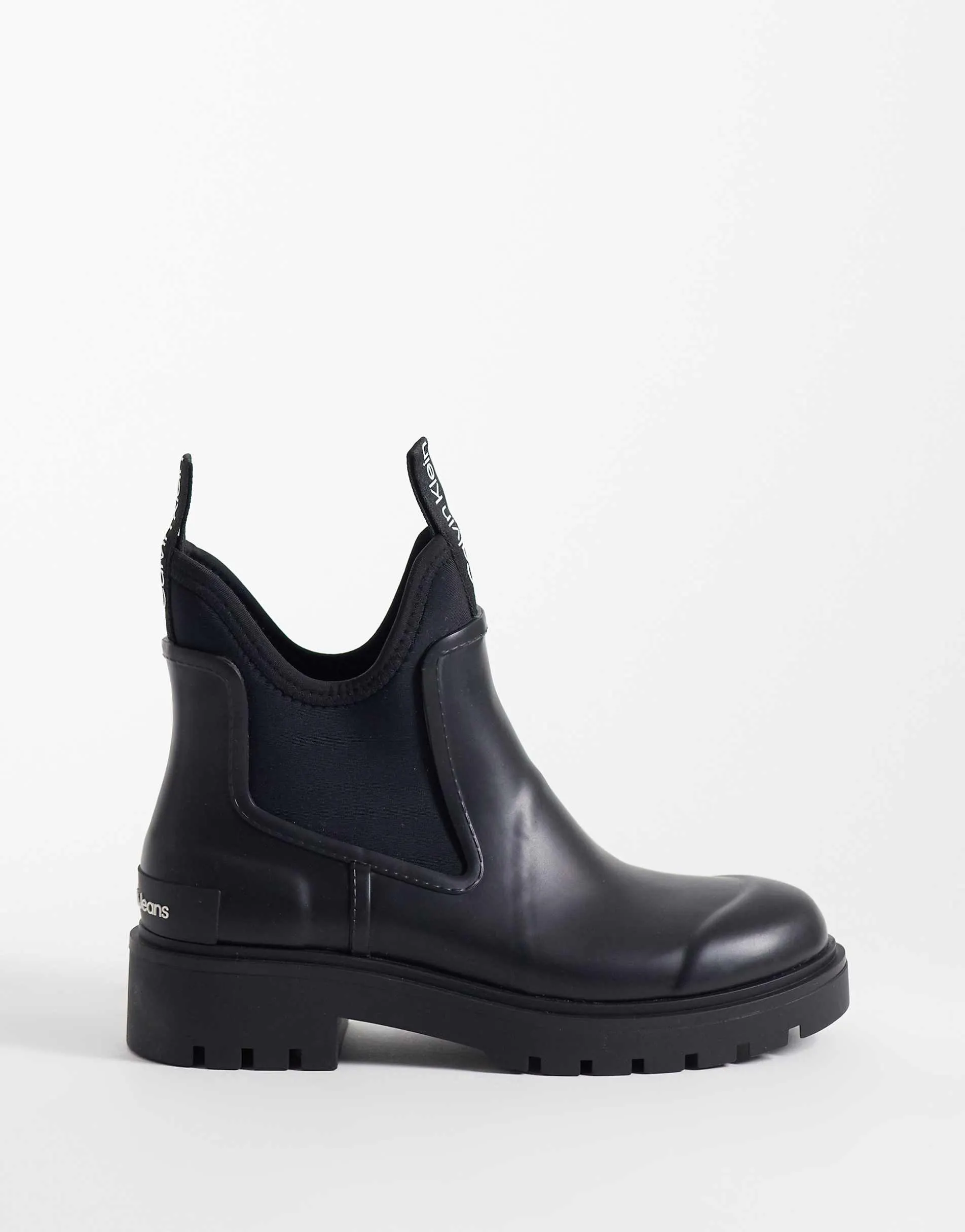 Calvin Klein ankle Chelsea boot wellies in black
