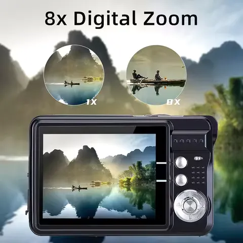 SKIG 4K Digital Camera 48MP Kids Camera 8X Zoom Autofocus Vlogging Camera 2.7in Display Screen Camera for Outdoor Photography