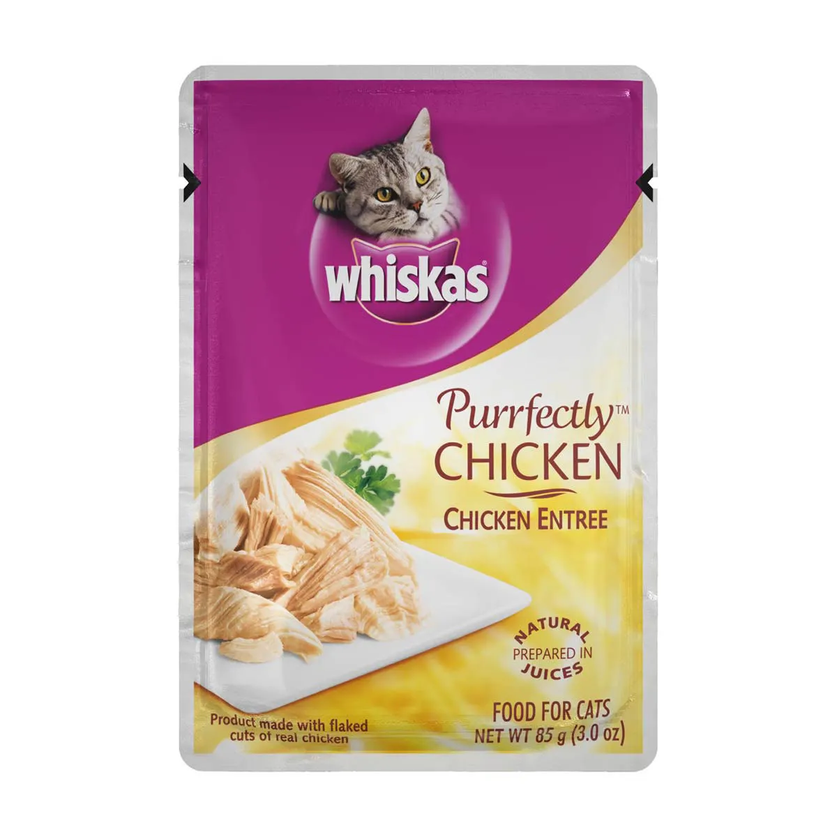 Whiskas Purrfectly Chicken Wet Cat Food Chicken Entree Flavor, 3 oz