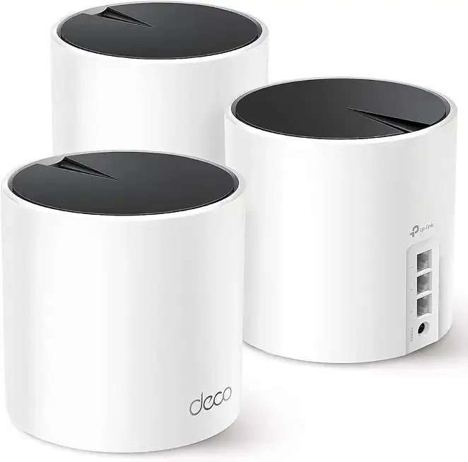 Deco X55 AX3000 WiFi 6 Mesh System, Deco X55(3-Pack) | Covers up to 6500 Sq.Ft. , Replaces Wireless Router and Extender, 3 Gigabit ports per unit, supports Ethernet Backhaul