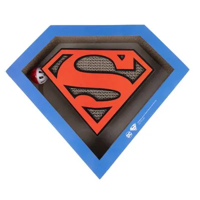 DC Superman Planche à gratter avec piste de billes pour chat