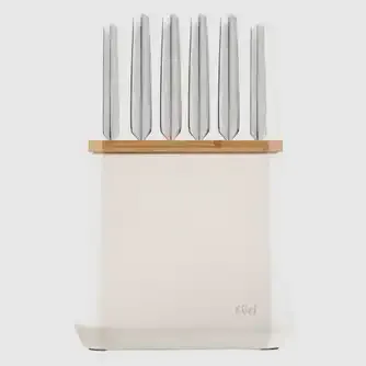 Furi Terrazzo Snow Stone Knife Block Set 7Pc