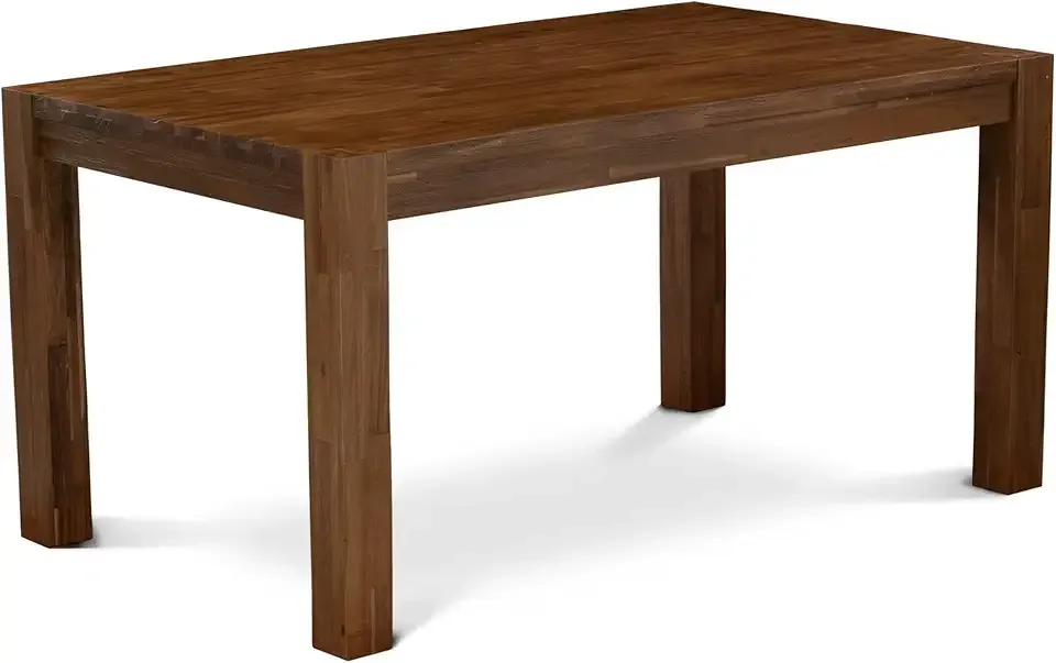 East West Furniture CN6-0N-T Celina Modern Kitchen Table - Rectangle Rustic Wood Dining Table , 36x60 Inch, Walnut
