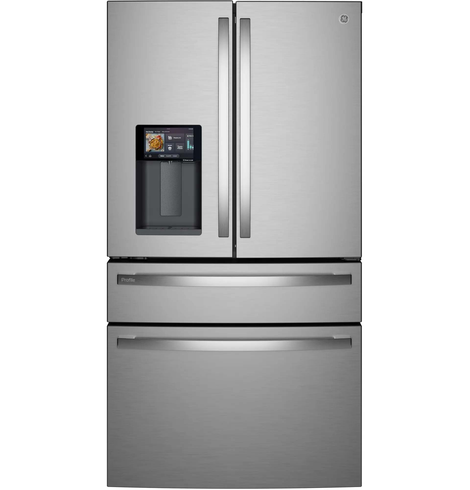 Profile Standard-Depth Kitchen Assistant 27.9-cu ft 4 -Door 36-in Wide with Ice Maker and Door within Door ( Fingerprint Resistant Stainless Steel ) ENERGY STAR Certified