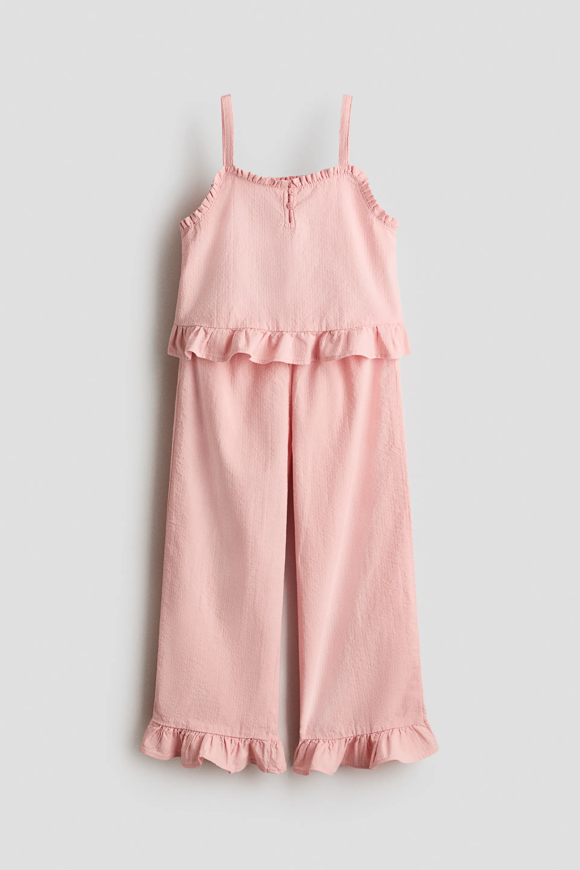 Conjunto de 2 piezas en seersucker con olanes