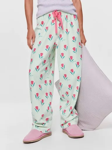 Tulips 100% Cotton Flannelette Classic Pj Pant