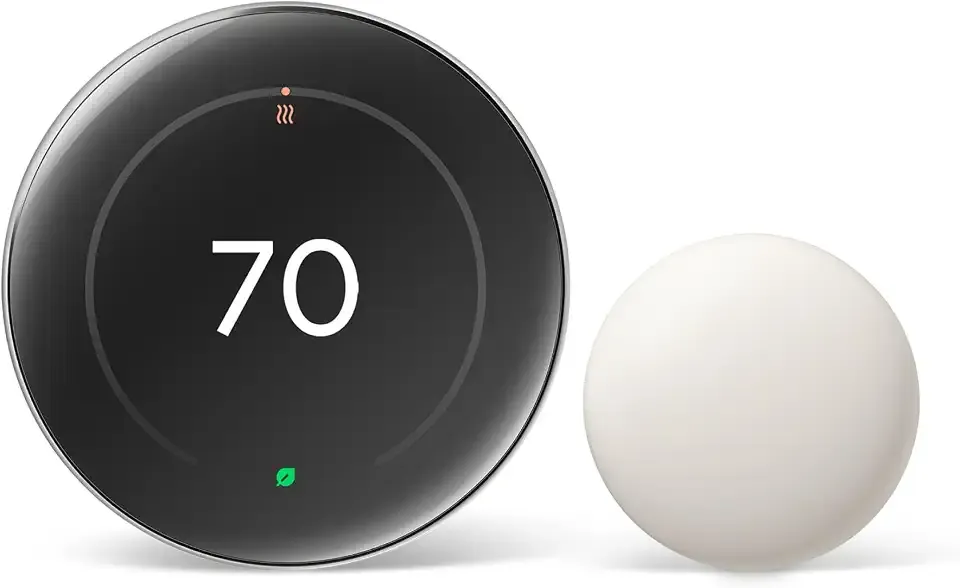 Nest Learning Thermostat (4th gen) + Nest Temperature Sensor (2nd gen) - Silver
