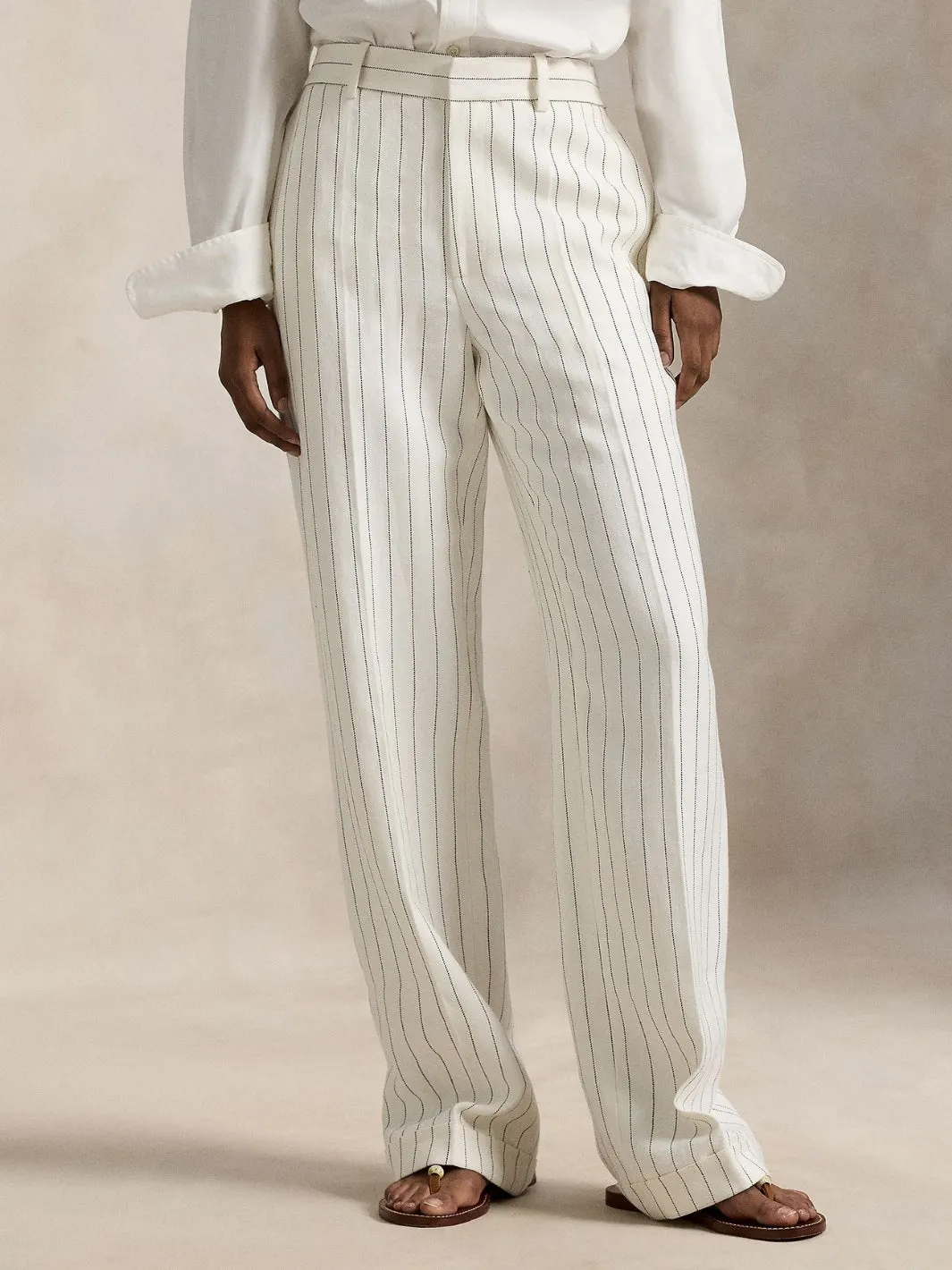 HEMP STRAIGHT-PANTS