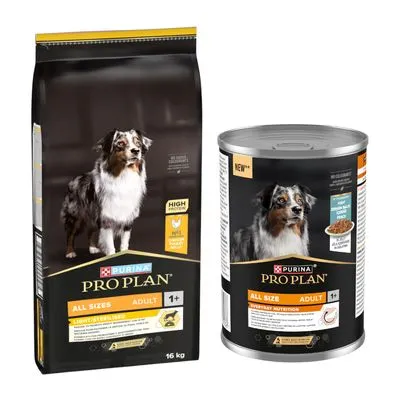 Croquettes PURINA PRO PLAN 16 kg + boîtes 12 x 400 g offertes !