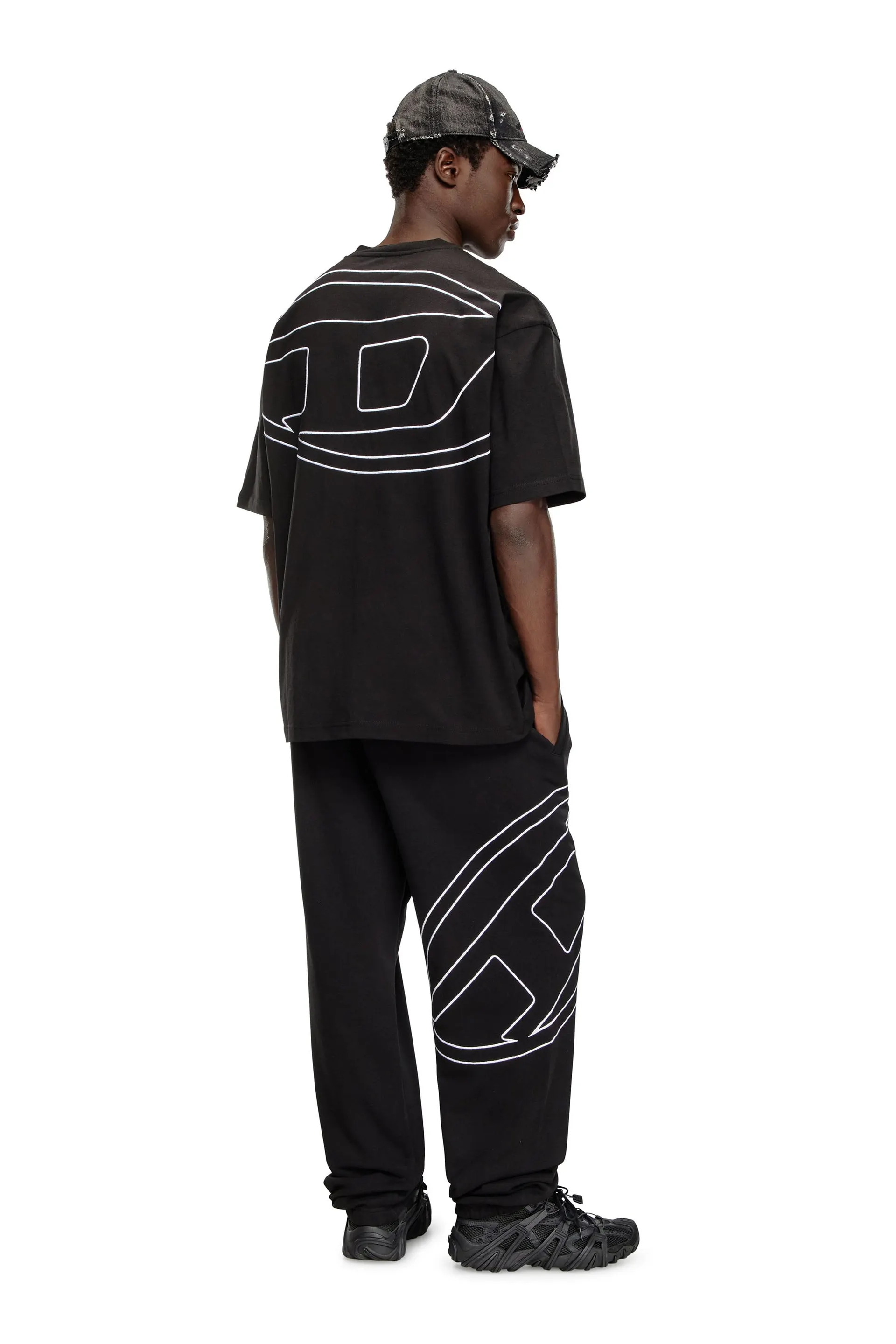 T-shirt with maxi oval D embroidery