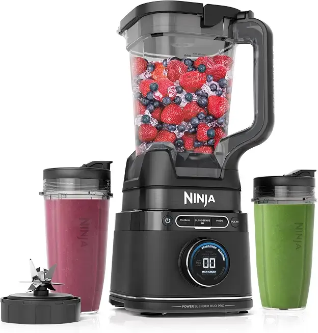 Detect Blender with Cups, BlendSense Tech, 72oz, 1800PW, Black, TB301 | BlendSense Tech for smooth results. 72-oz pitcher + (2) 24-oz to-go cups w/ lids. 1800 peak watts, dishwasher safe.