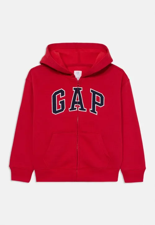 KIDS RELAXED GAP LOGO ZIP HOODIE - Hoodie - modern red