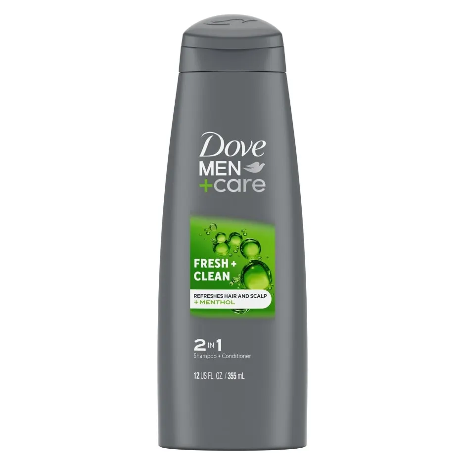Dove Men+Care Fortifying 2 in 1 Shampoo and Conditioner Fresh and Clean with Caffeine 12 oz