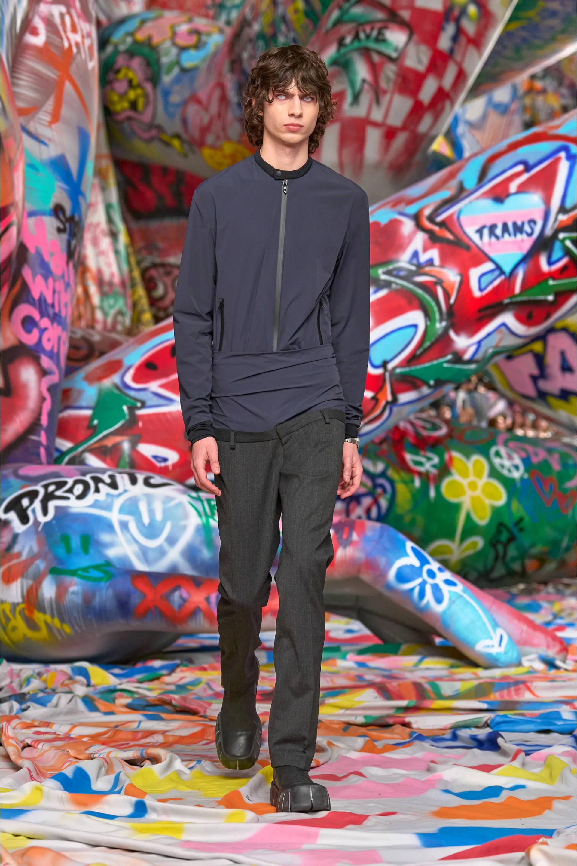 Jacket in bi-stretch nylon