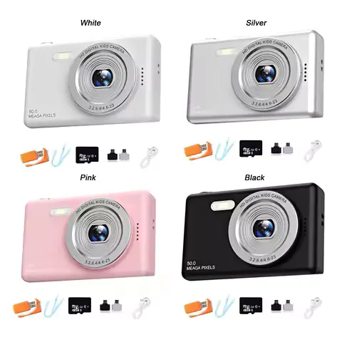 4K Digital Camera with Anti Shake Digital Point and Shoot Camera 48MP High Resolution for Kids Starter Children Student Girl Boy
