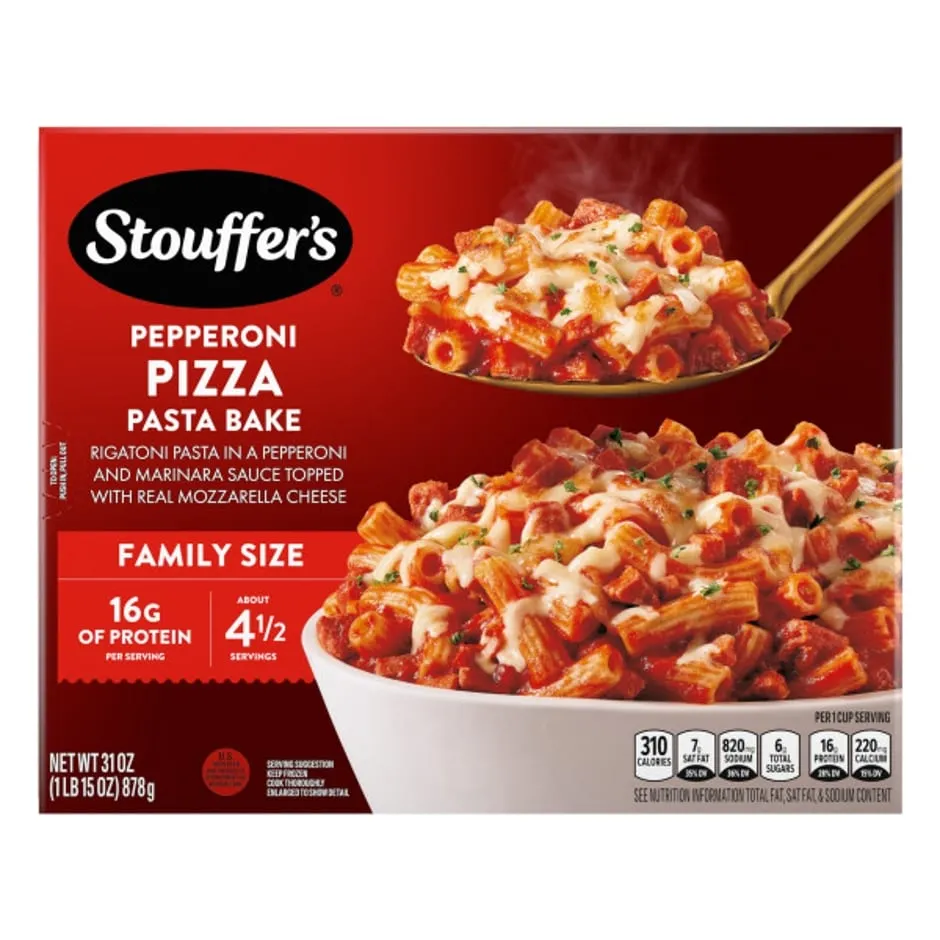 STOUFFERS Family Size Pepperoni Pizza Pasta Bake Frozen Entrée 31oz Box