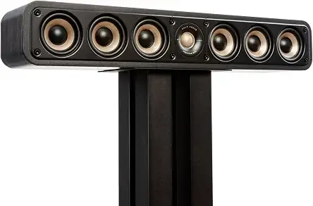 Polk Audio Signature Elite ES35 Slim Center Channel Speaker, Stunning Black