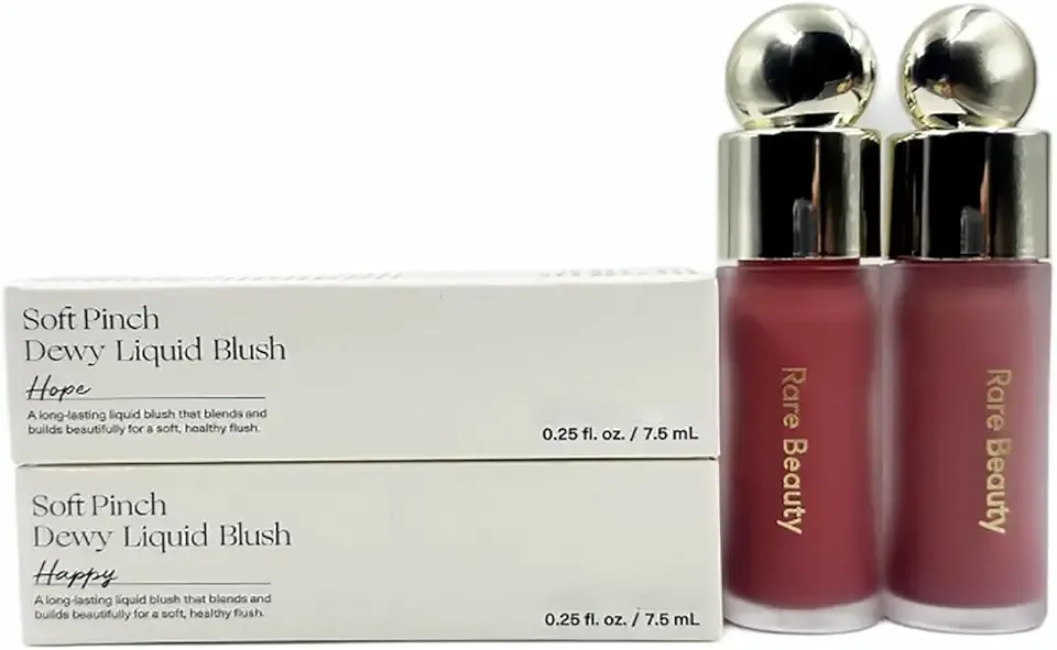 2Pcs Rare Hope Happy Soft & Pinch Liquid Blush, Beauty Cheek Face Blush 0.25 fl.oz (Hope+Happy)