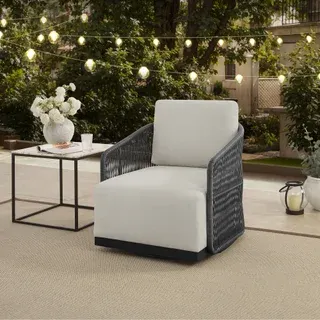 Henredon Annalise Outdoor Patio Swivel Lounge Chair