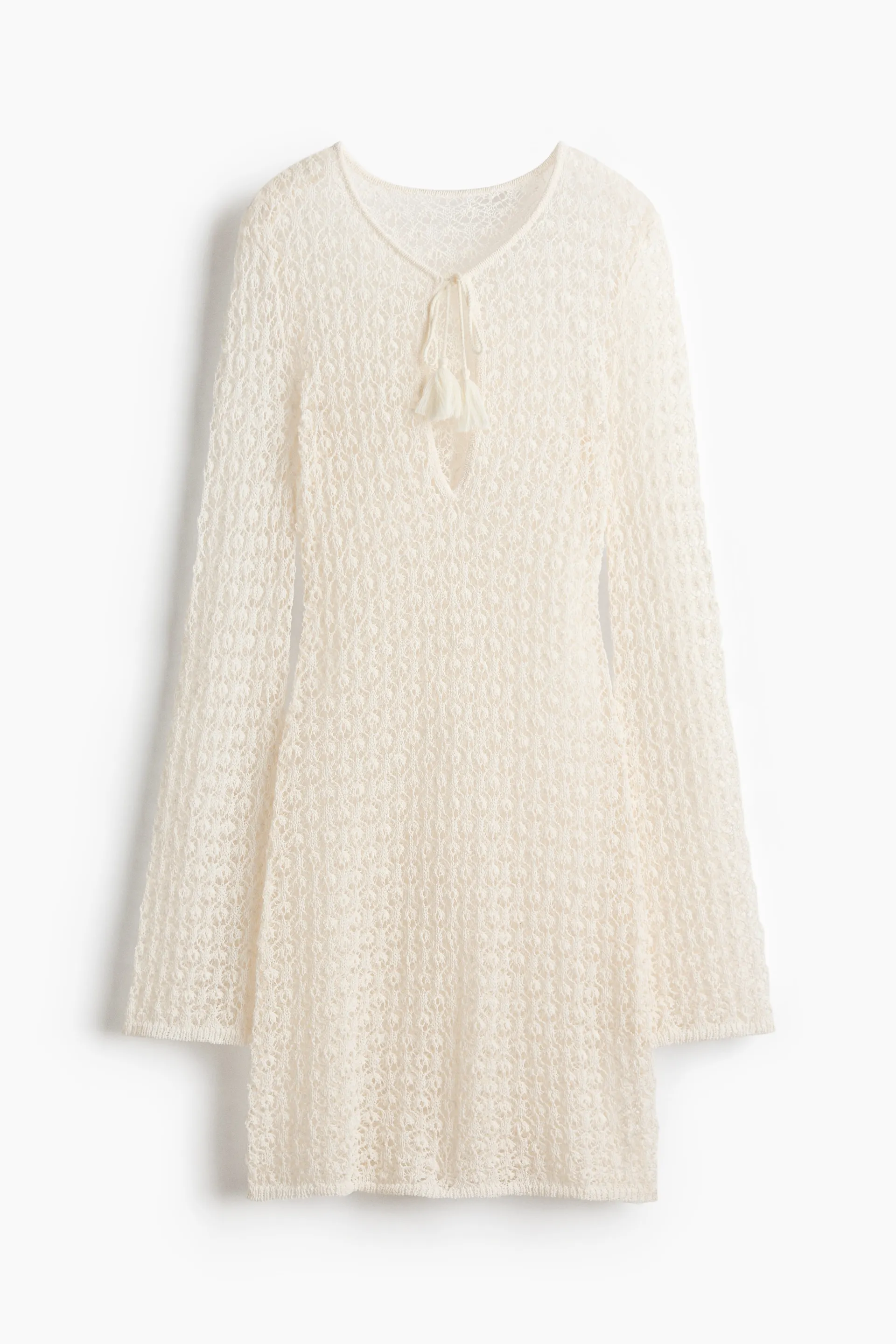 Vestido playero con apariencia de crochet