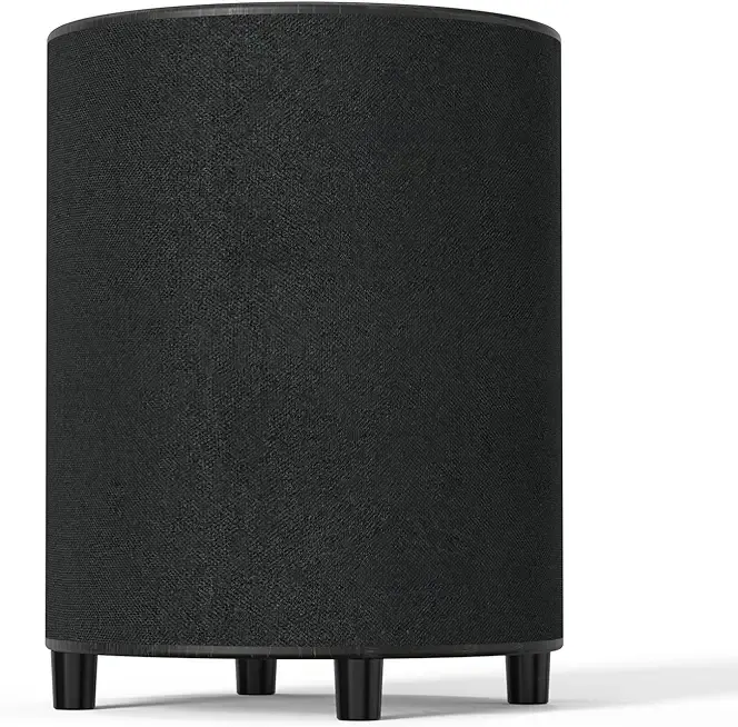 Powered Subwoofer, 6.5’’ Sub with DSP, Up to 100 Watts Home Theater Subwoofers, Down-Firing Subs, Class-D Amp, 40-250Hz, Auto On/Off, Low Pass dial, Phase Switch, Big Bass, Black