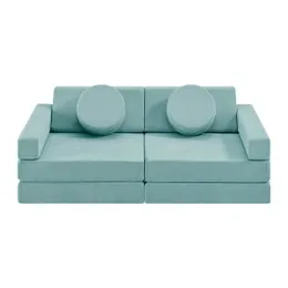 Ovela 14 Piece Modular Double Kids Play Sofa (Sage Green)