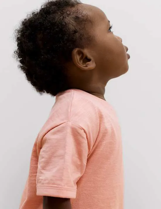 2er-Pack gemusterte Oberteile aus reiner Baumwolle (0–5 Jahre)